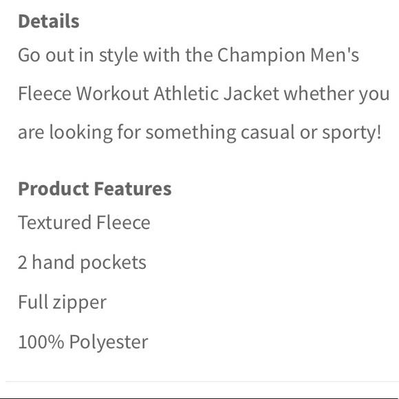 Champion menβs large navy & gray waffle jacket new - Picture 7 of 7